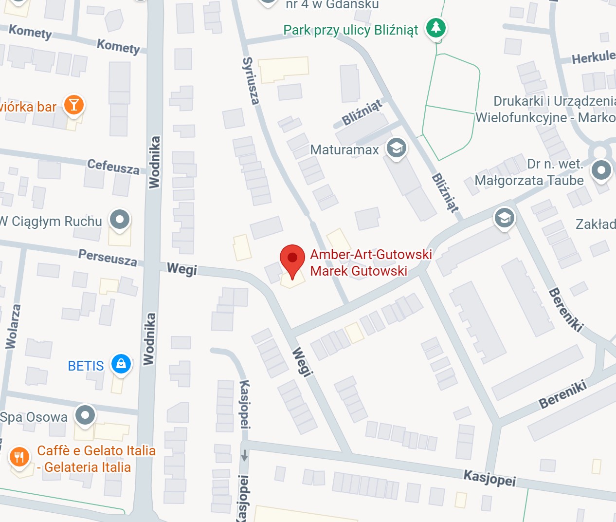 Mapa Amber-Art Gdańsk